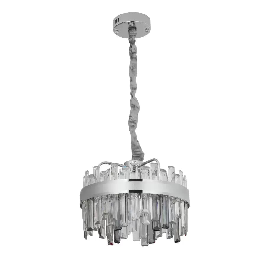 Crystal LED csillár Miguel 92W méretű ezüst távirányítóval