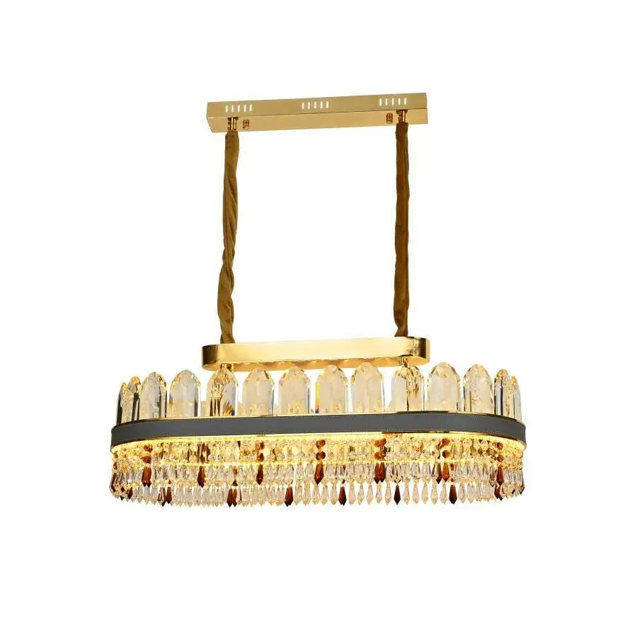 LED Pollux csillár távirányítóval, 156W, 80 cm átmérőjű, arany, kristály, instabil