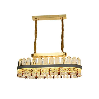 LED Pollux csillár távirányítóval, 156W, 80 cm átmérőjű, arany, kristály, instabil