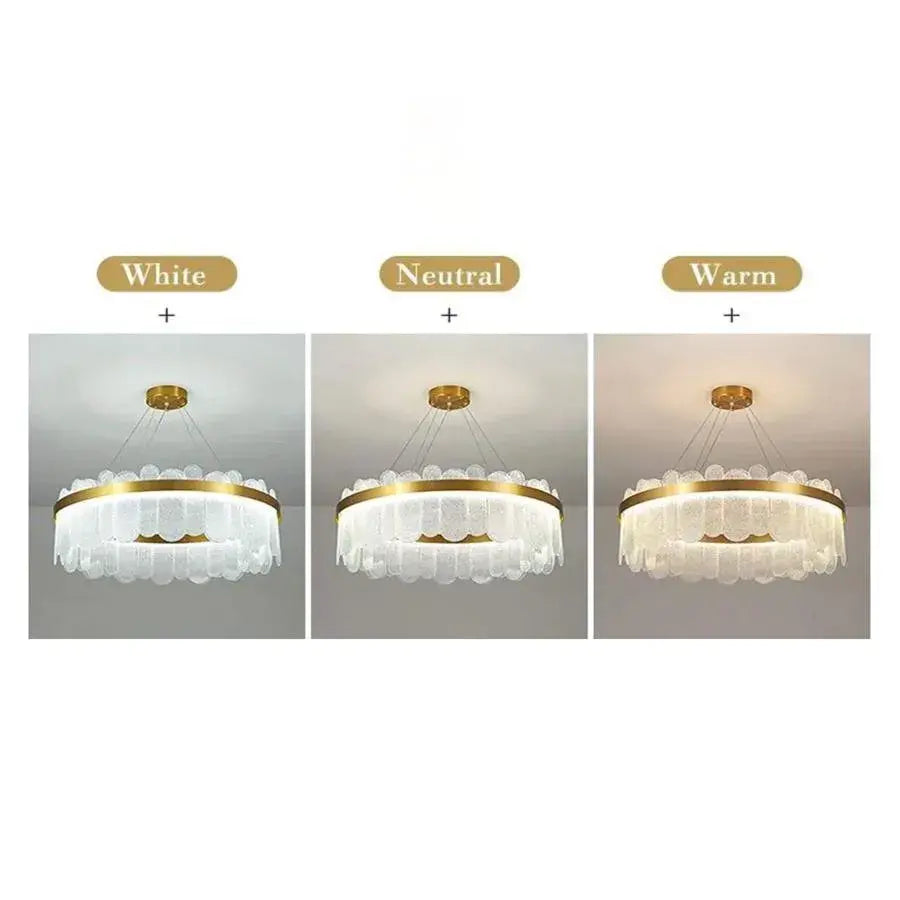 LED -csillár távirányítóval Alonzo 93W méretű 60 cm -es arany átmérőjű