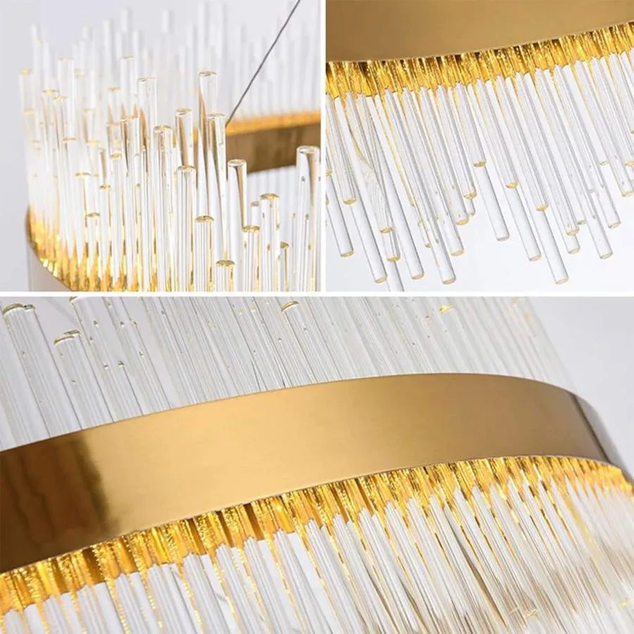 LED -csillár Gonzalo 98W Golden Gonzalo távvezérlővel
