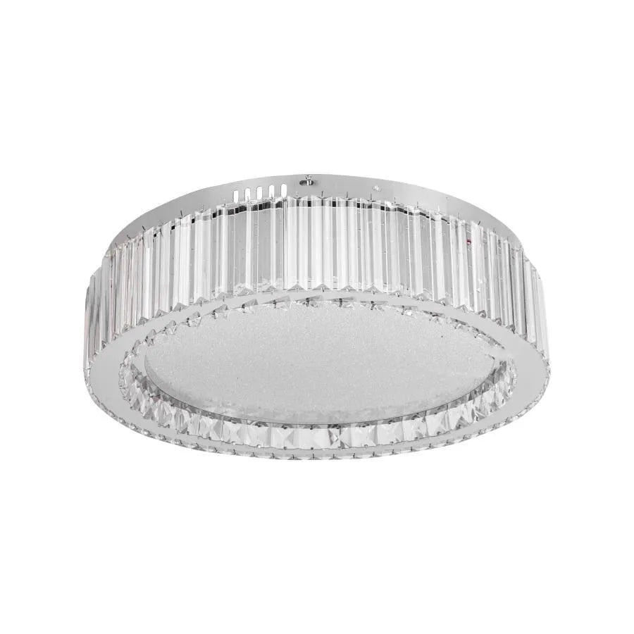 LED -csillár távirányítóval és Madox 28W kristály, hideg/forró/semleges fény, instabil, ezüst