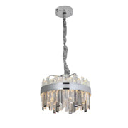Crystal LED -csillár melvin távirányítóval 112W méretű átmérő 50 cm ezüst