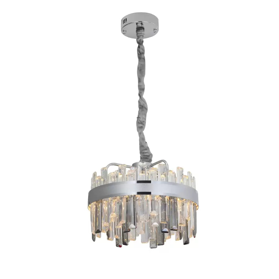 Crystal LED -csillár melvin távirányítóval 112W méretű átmérő 50 cm ezüst