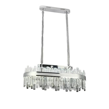 LED Crystal Chandelier Morgan 140W ezüst távirányítóval