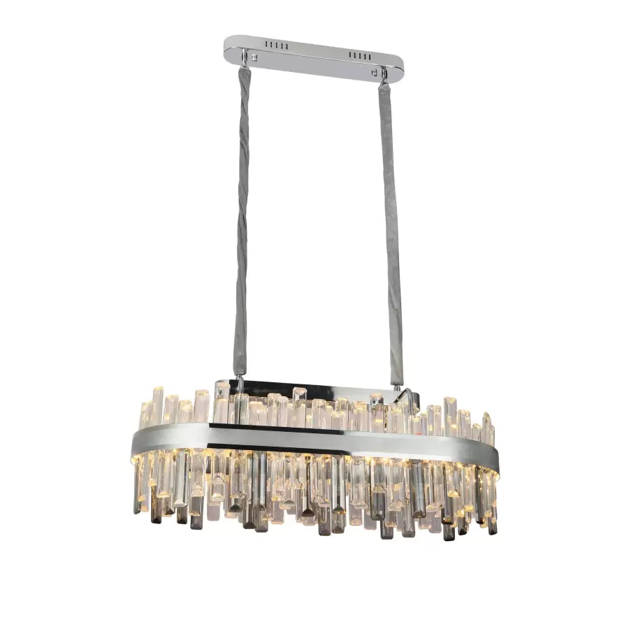 LED Crystal Chandelier Morgan 140W ezüst távirányítóval