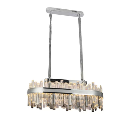 LED Crystal Chandelier Morgan 140W ezüst távirányítóval