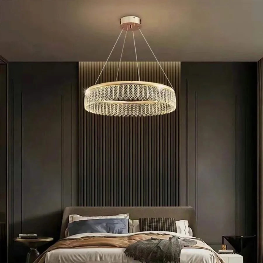 LED -csillár Vzareef 80W távirányítóval, arany