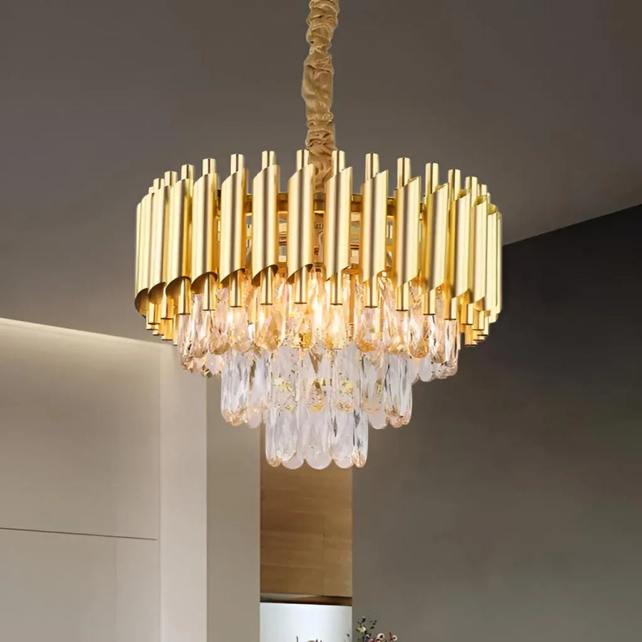 Crystal Chandelier Versailles Noble 5XE14, 40 cm átmérőjű, arany, állítható magasság