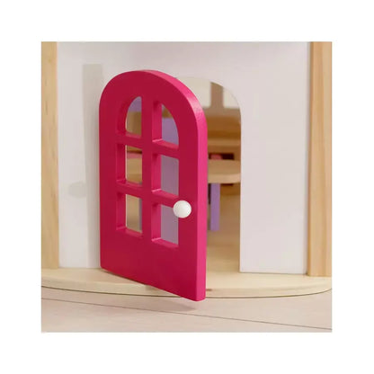 Doll ház rózsaszín babaház bútorokkal