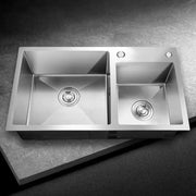 Rozsdamentes acél 80x45 cm ezüst konyhai mosogató