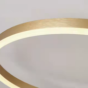 LED -csillár távirányítóval Riga Lilith 94W, 3 kör, hideg/forró/semleges fény, zsíros, fényes arany