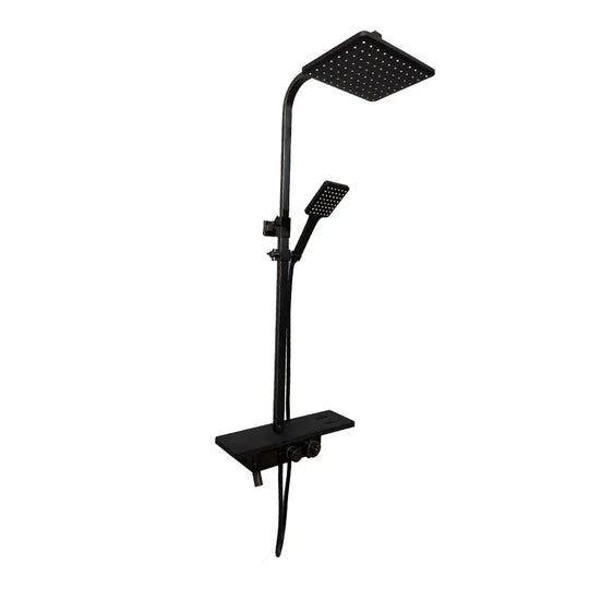 Fekete rozsdamentes acél LCD kijelző zuhanyoszlop SJG/008 Alapértelmezett cím Alessandro Design