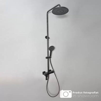 Zuhanyoszlop, egészségügyi sárgaréz, fekete, 9810h