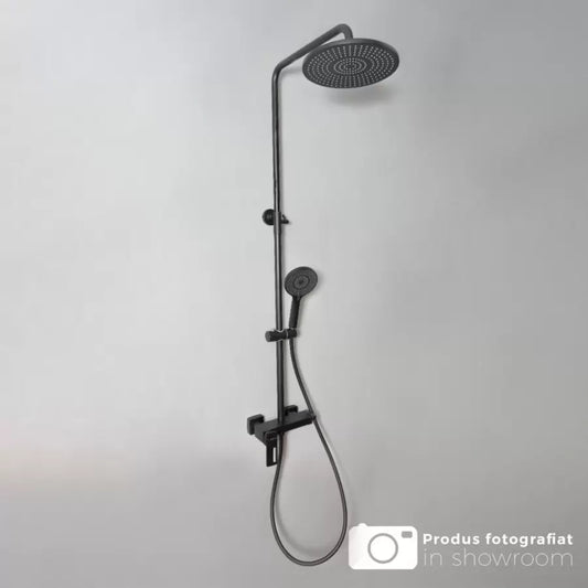 Zuhanyoszlop, egészségügyi sárgaréz, fekete, 9810h