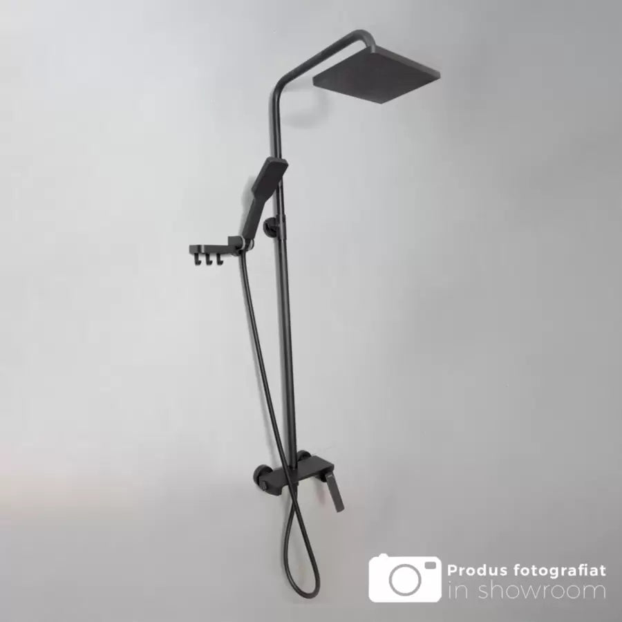 Zuhanyoszlop, egészségügyi sárgaréz, fekete, 9990h