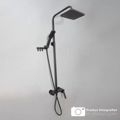 Zuhanyoszlop, egészségügyi sárgaréz, fekete, 9990h