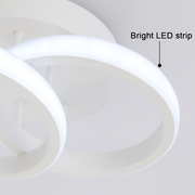 LED csillár VERTEX CIRCULA 22W, 2 kör, fém keret, hideg/meleg/semleges fény, fehér