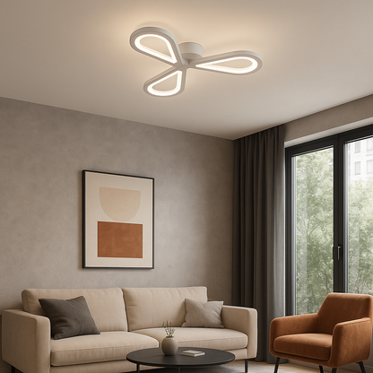 Lust vezette Auralius 18W, 3 szirom, semleges fény, 4000k, fehér