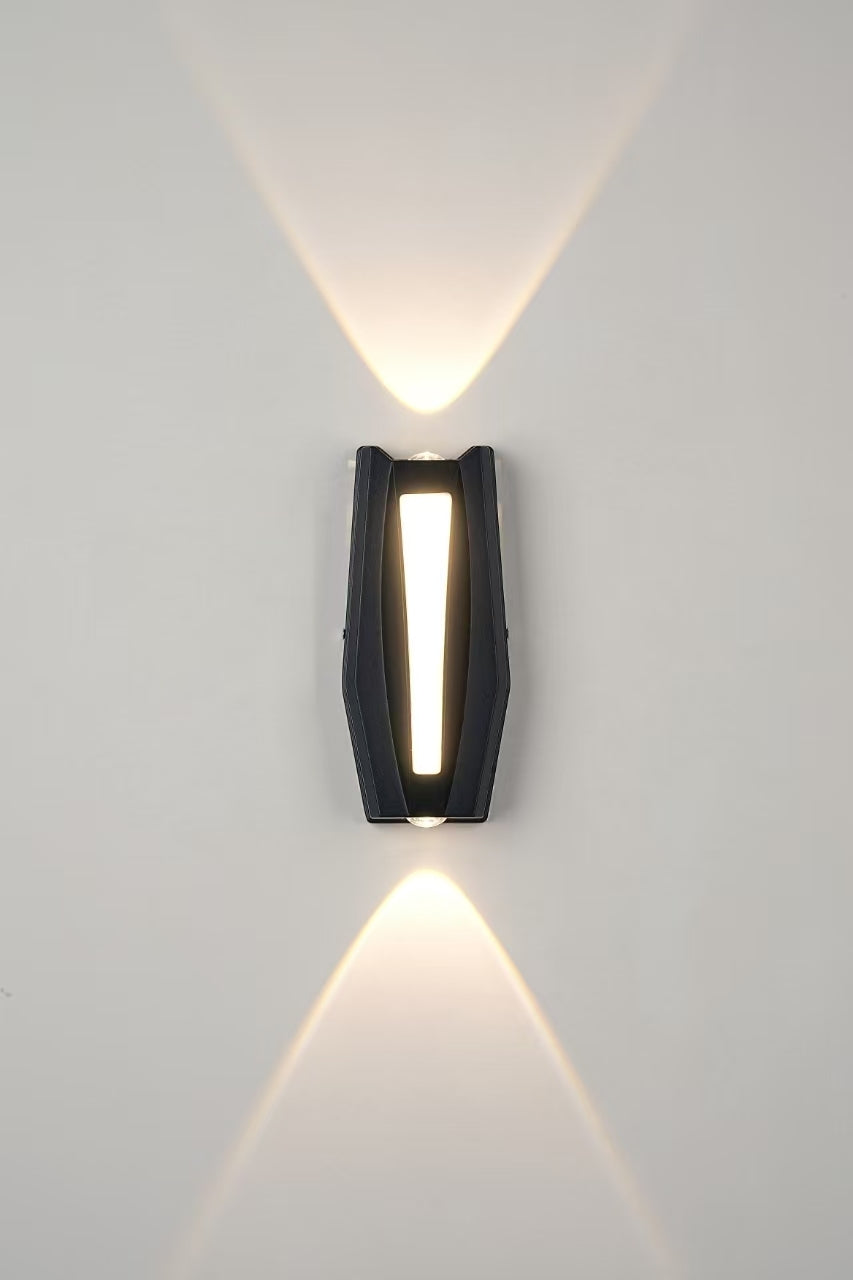 Fantasis A külső és a belső LED, 2 forrás x 1w, ip65, fém, fekete, 3000 ezer