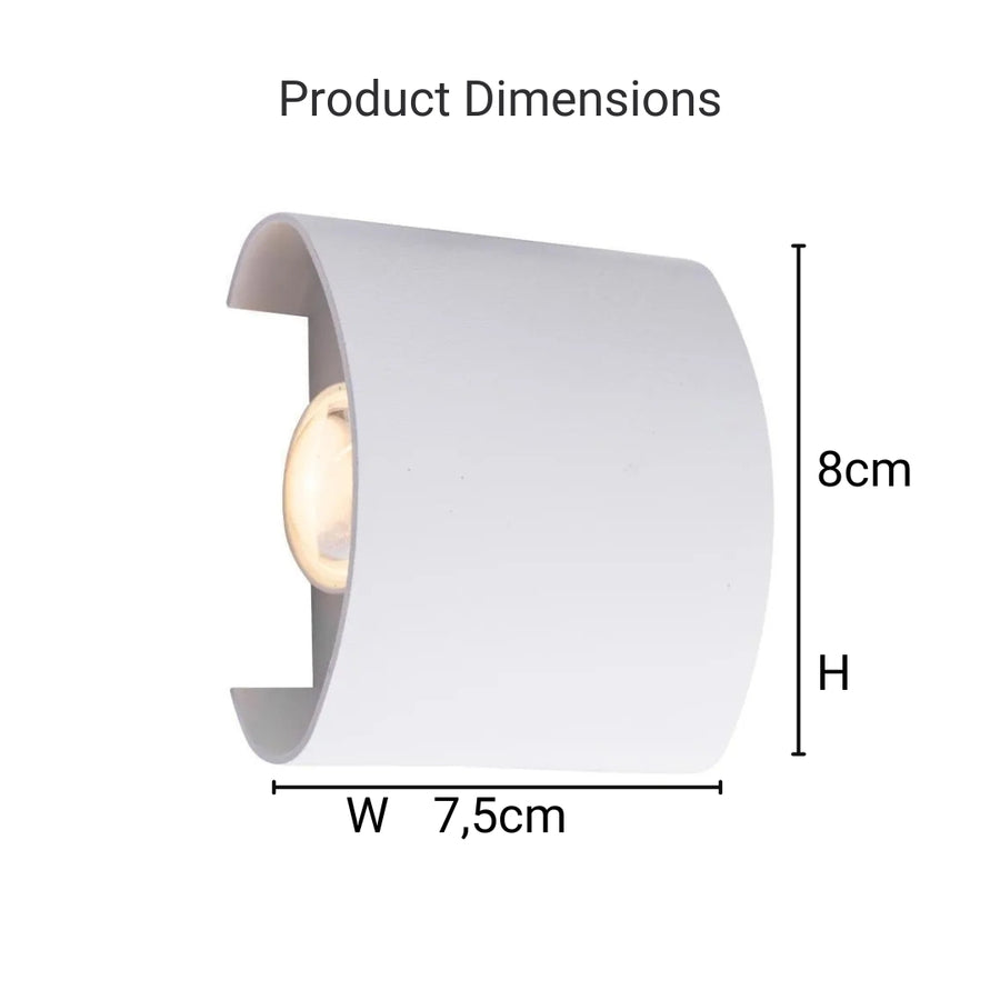 Fantasis külső és belső LED, 2 forrás x 1w, ip65, fém, fehér, 3000 ezer