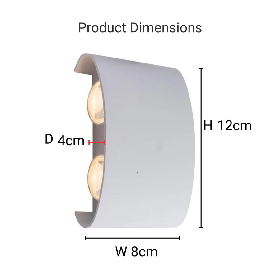 Fantasis külső és belső LED, 4 forrás x 1w, ip65, fém, fehér, 3000 ezer