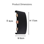 Fantasis külső és belső LED, 6 forrás x 1w, ip65, fém, fekete, 3000 ezer