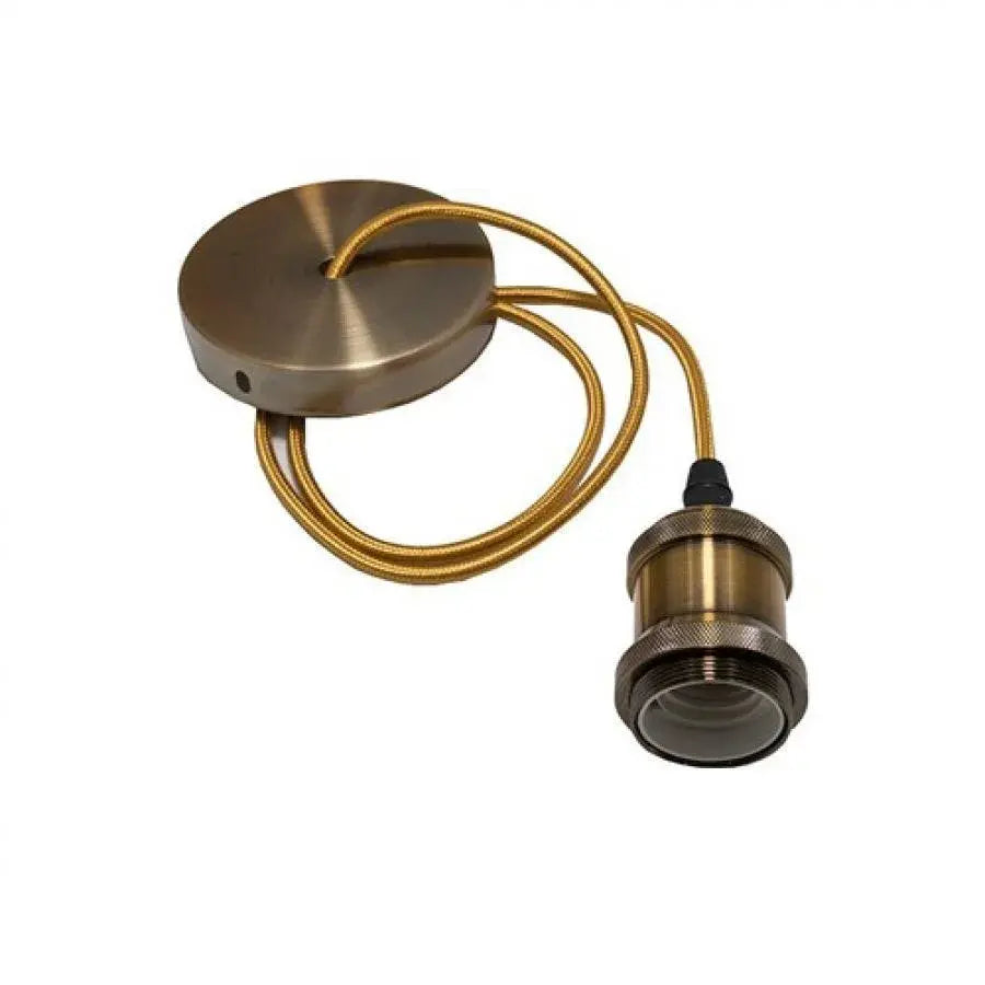 Antikizált csillár, 1*E27, fém, bronz