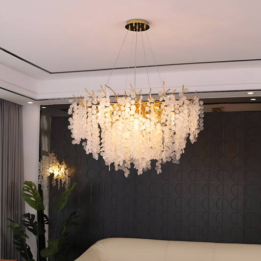 Crystal Chandelier Waltz szerenád, 8xg9, arany, 60 cm, állítható magasság