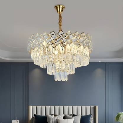 Crystal Chandelier Windsor Noble 5XE14, 40 cm átmérőjű, fényes arany, állítható magasság