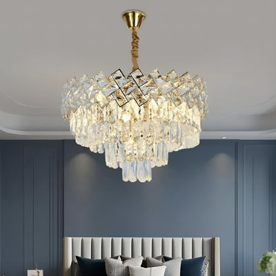 Crystal Chandelier Windsor Noble 5xe27, 40 cm átmérőjű, fényes arany, állítható magasság