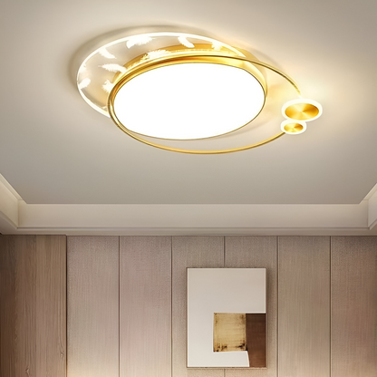 Lerezo LED LED LUD távirányítóval, 40W, instabil, arany, fém és akril, 3000K/4000K/6000K