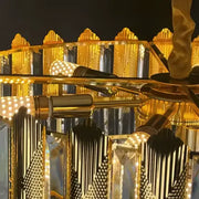 Crystal Chandelier Buckingham Eleganza 7X E14, 49 cm átmérőjű, fényes arany, állítható magasság