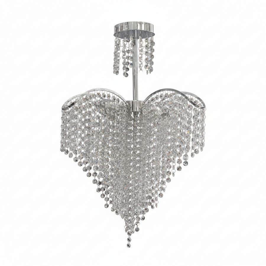 Ander Crystal csillár 4xE14 Átmérő 45cm Króm