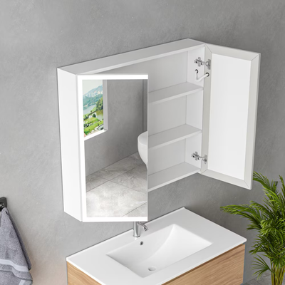 LED tükör szekrényes MODA 80x70 cm fehér - Kerületi világítás és érintésérzékelő