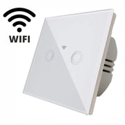 Érintse meg a kapcsolót dupla wi-fi biztonságos fehér üveg