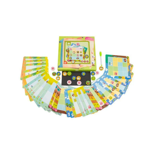 Puzzle típusú játék haszonállatokkal, 60 darab, többszínű