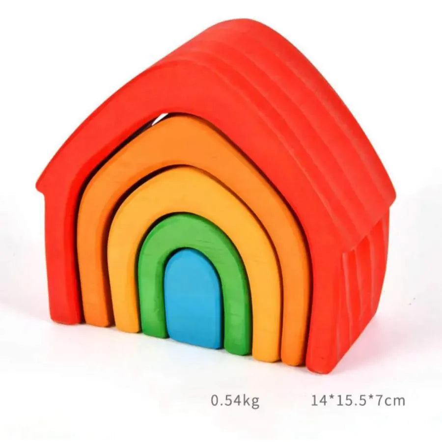 Puzzle típusú multicolora ház játék, 5 darab