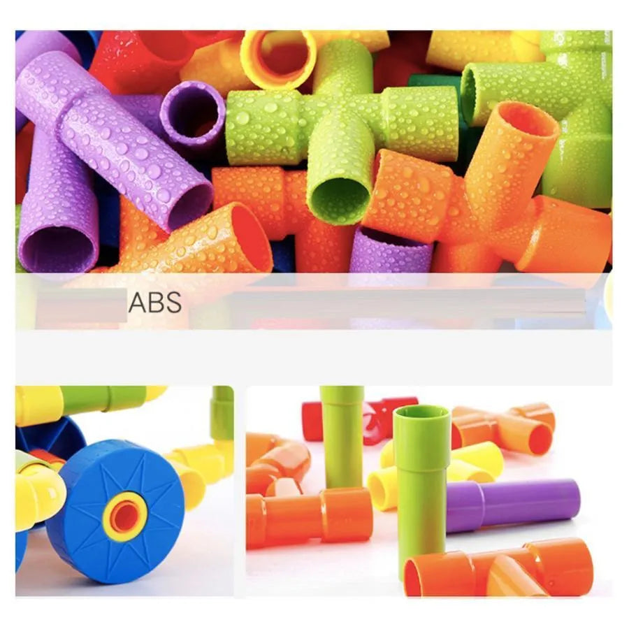 Puzzle típusú játék, többszínű alkatrészek, 120 darabok, abs