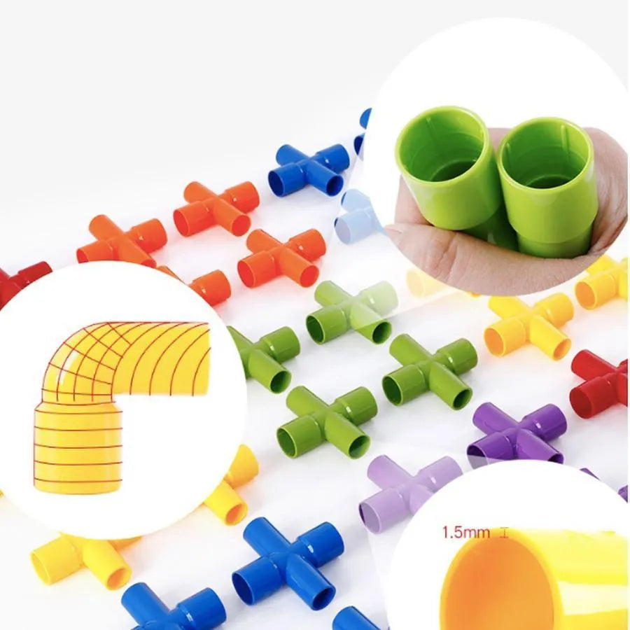 Puzzle típusú játék, többszínű alkatrészek, 120 darabok, abs