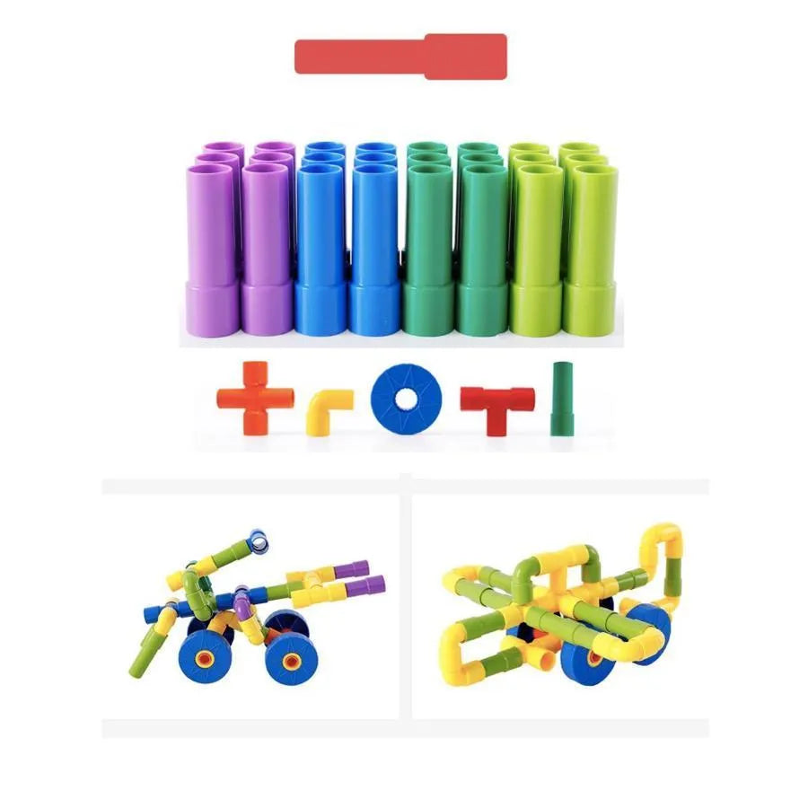 Puzzle típusú játék, többszínű alkatrészek, 120 darabok, abs