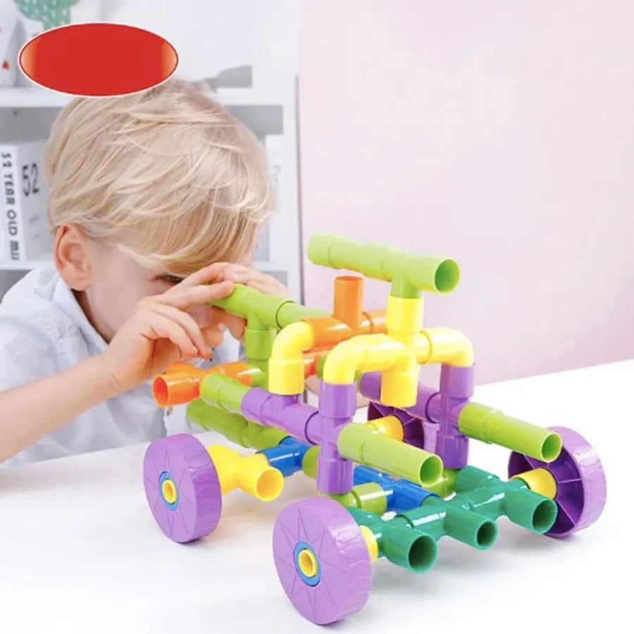 Puzzle típusú játék, többszínű alkatrészek, 120 darabok, abs