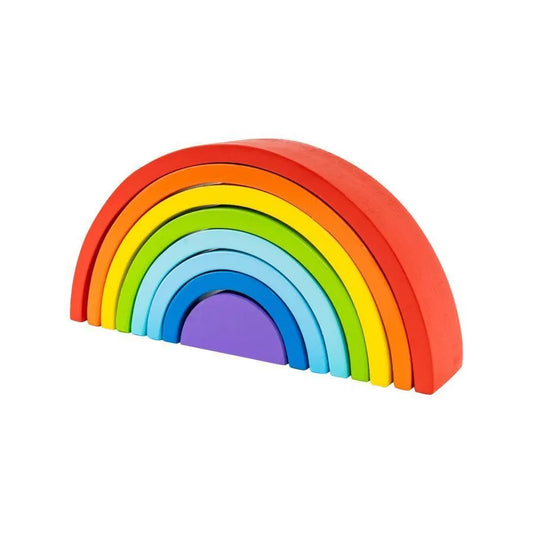 Puzzle típusú játék varázslatos szivárvány, többszínű, 8 darab, fa