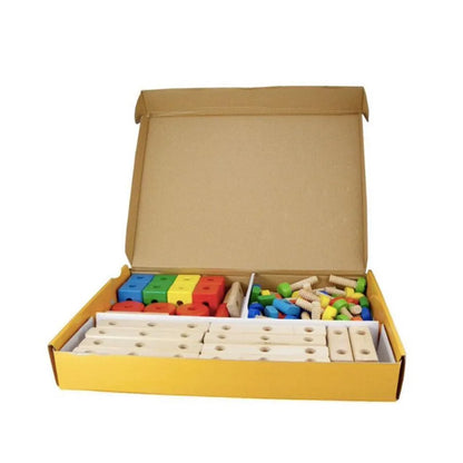 Játék típusú multifunkcionális puzzle -puzzle, 78 darab, többszínű, fa