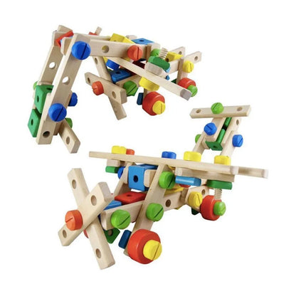 Játék típusú multifunkcionális puzzle -puzzle, 78 darab, többszínű, fa