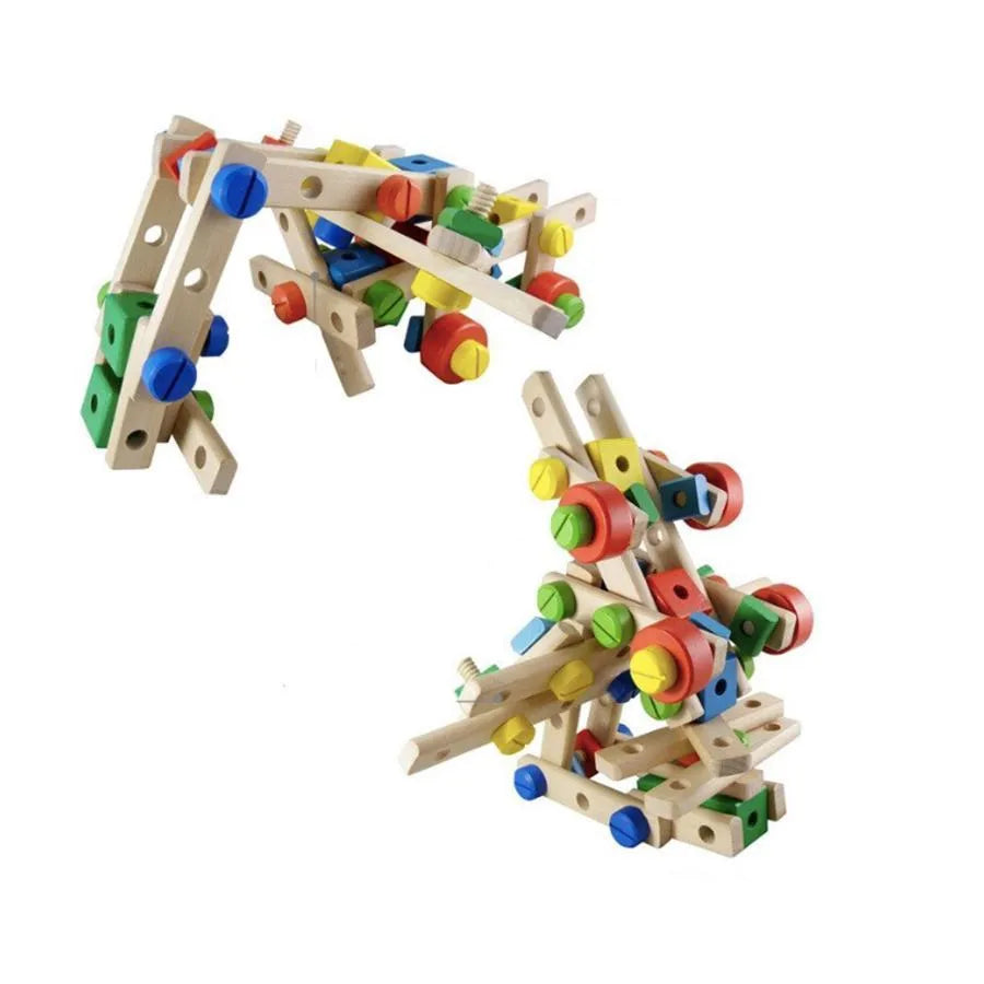 Játék típusú multifunkcionális puzzle -puzzle, 78 darab, többszínű, fa
