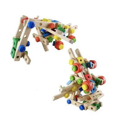Játék típusú multifunkcionális puzzle -puzzle, 78 darab, többszínű, fa