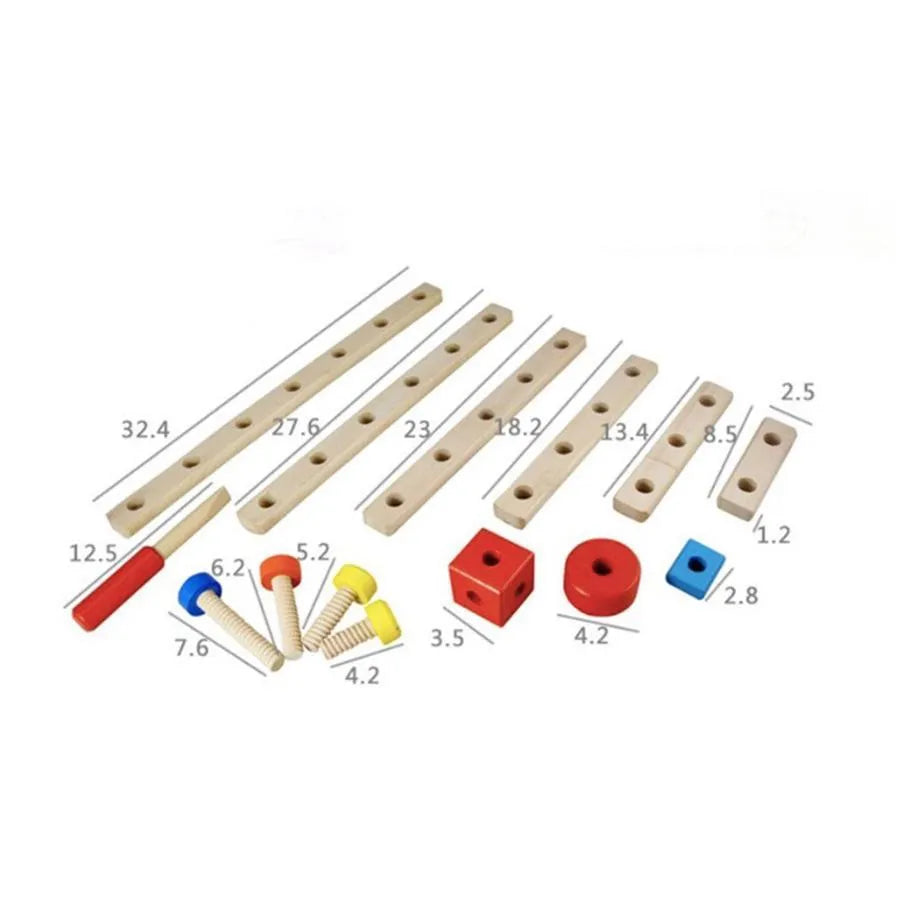 Játék típusú multifunkcionális puzzle -puzzle, 78 darab, többszínű, fa