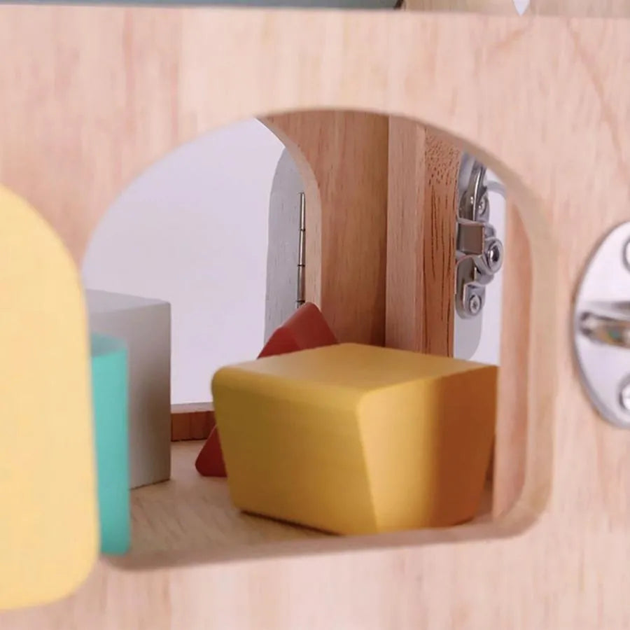 Oktatási játék Montessori rejtélyek Misk, 6 darab, fa