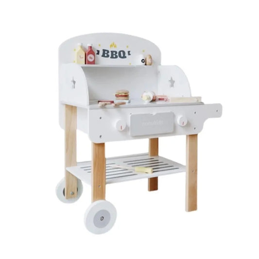 Fa barbecue játék, 52 darab, többszínű, fa
